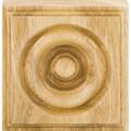 Hardware Resources 3-1/2" Wx7/8"Dx3-1/2"H Rubberwood Traditional Rosette ROS5-RW